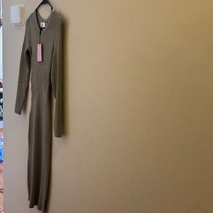 Hello Molly Olive Long Sleeve Dress